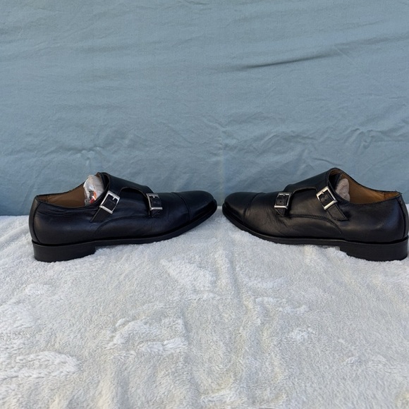 To Boot New York EUC Hammill Black Calf Double Monk Strap 10.5 Leather Lux Men - Picture 3 of 8